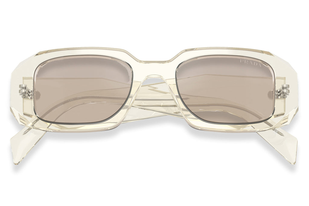 Prada - PR 17WSF (Low Bridge Fit) Sunglasses Transparent Champagne with Platino Lenses (19X30N)