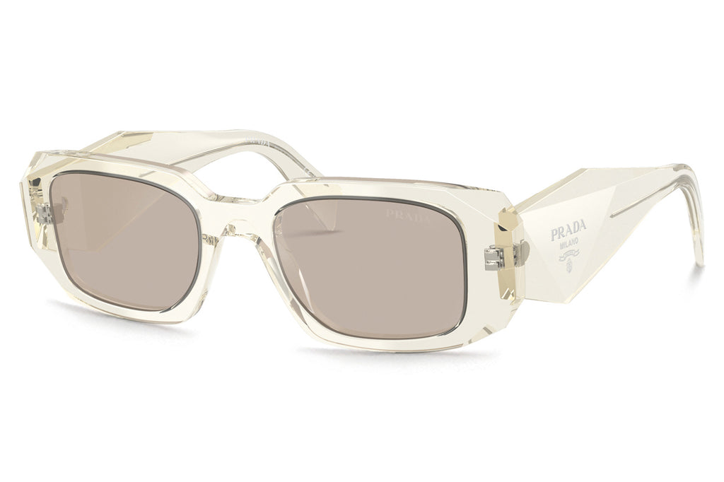 Prada - PR 17WSF (Low Bridge Fit) Sunglasses Transparent Champagne with Platino Lenses (19X30N)
