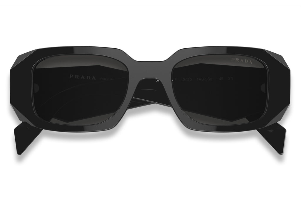 Prada - PR 17WSF (Low Bridge Fit) Sunglasses Black with Dark Grey Lenses (1AB5S0)
