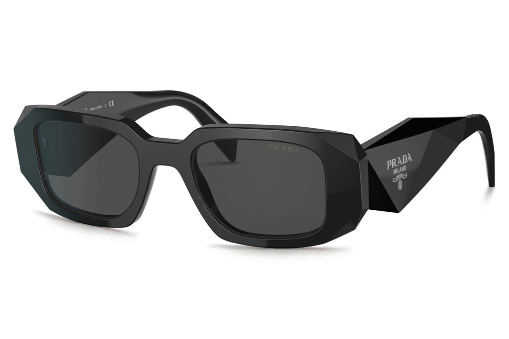 Prada - PR 17WSF (Low Bridge Fit) Sunglasses Black with Dark Grey Lenses (1AB5S0)
