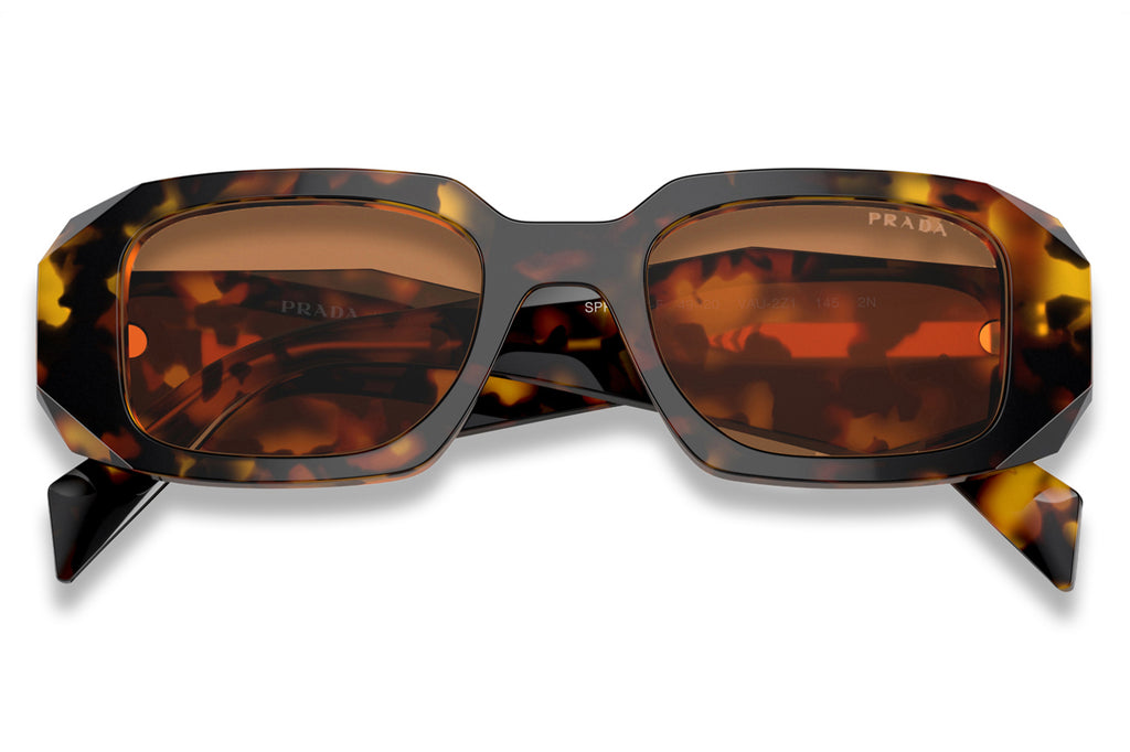 Prada - PR 17WSF (Low Bridge Fit) Sunglasses Honey Tortoise with Dark Brown Lenses (VAU2Z1)