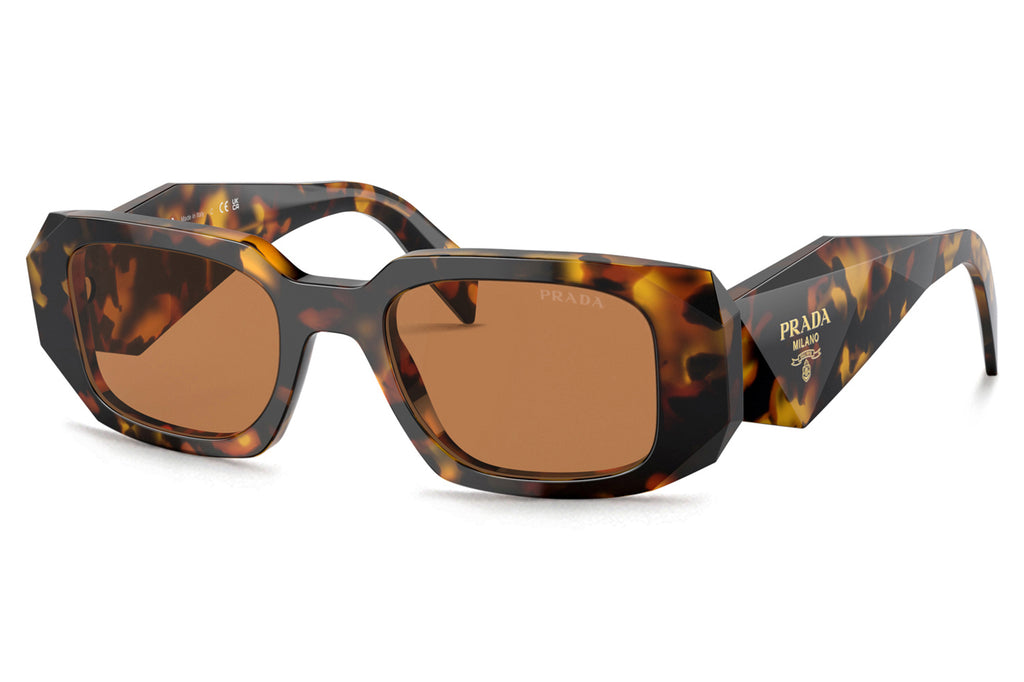 Prada - PR 17WSF (Low Bridge Fit) Sunglasses Honey Tortoise with Dark Brown Lenses (VAU2Z1)