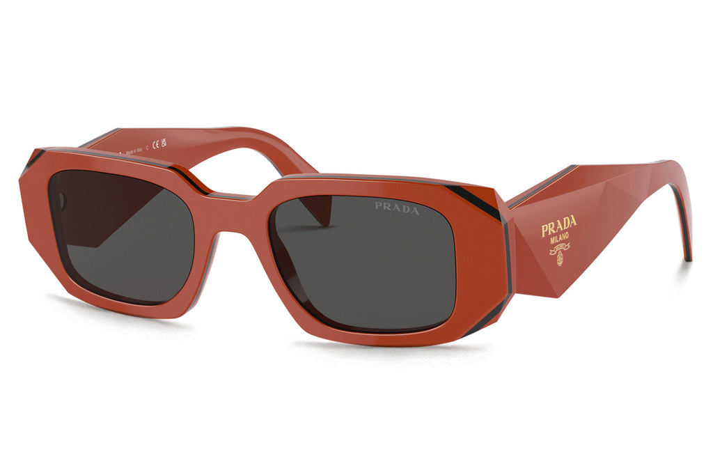 Prada - PR 17WS Sunglasses Orange/Black with Dark Grey Lenses (12N5S0)