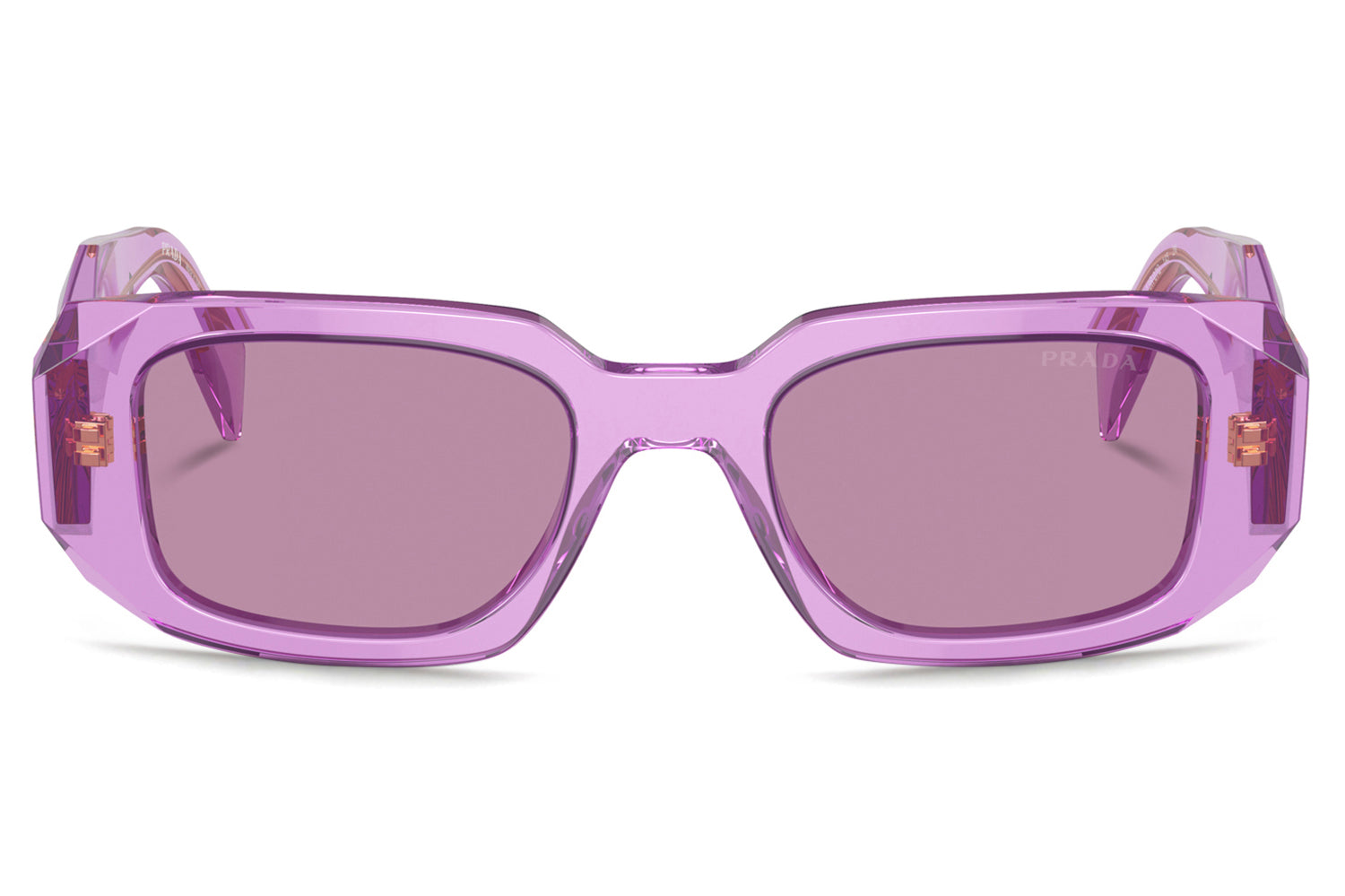 Prada 17ws  clear Pink  Sunglasses Prada PR 17WS Symbole VYJ6X1 Rectangle Powder Pink  main image 2
