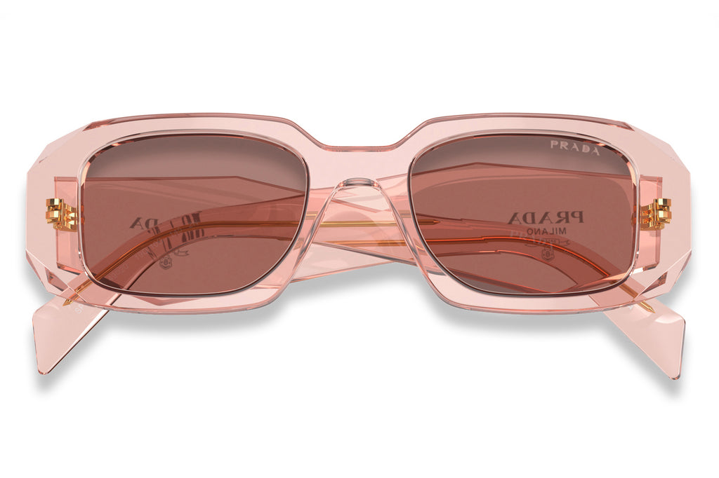 Prada - PR 17WS Sunglasses Transparent Peach with Light Brown Lenses (19Q10D)