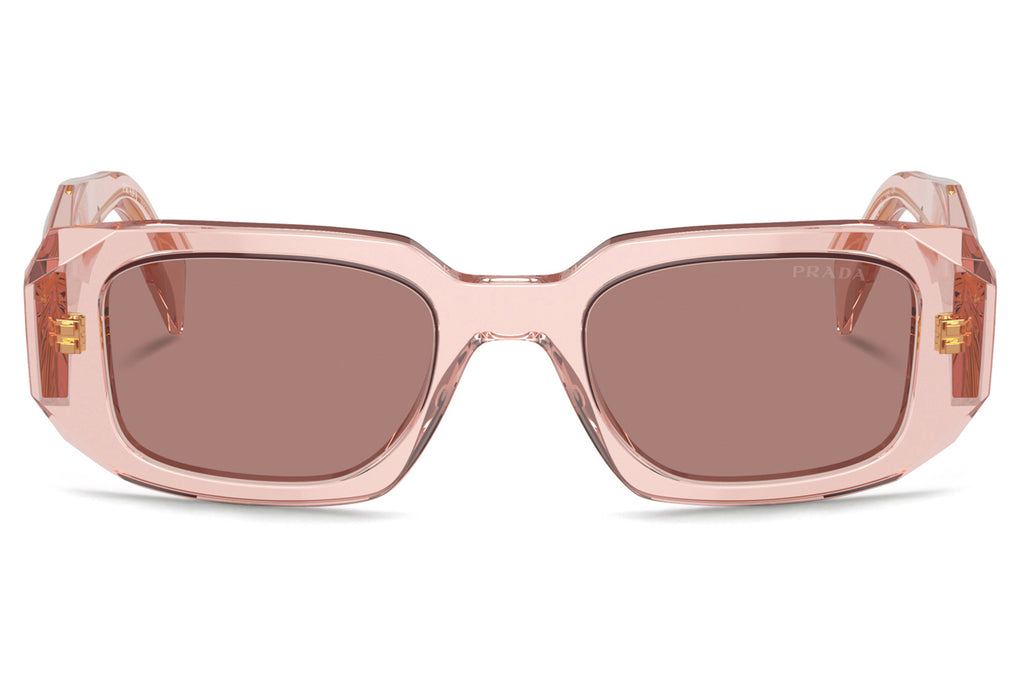 Prada - PR 17WS Sunglasses Transparent Peach with Light Brown Lenses (19Q10D)