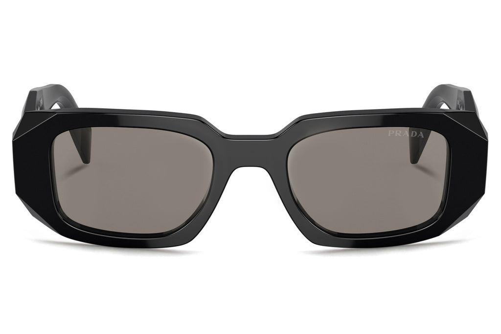 Prada - PR 17WS Sunglasses Black with Multilayer Mirror Black Lenses (1AB07Z)