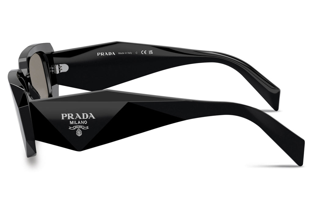 Prada - PR 17WS Sunglasses Black with Multilayer Mirror Black Lenses (1AB07Z)