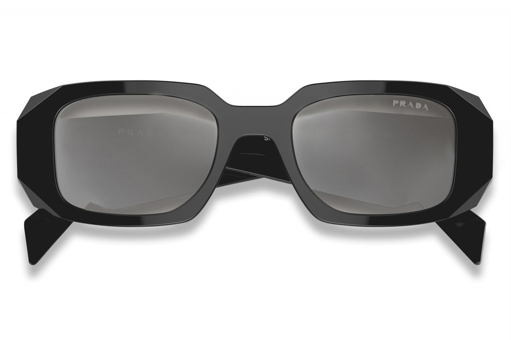 Prada - PR 17WS Sunglasses Black with Light Grey Mirror Silver Lenses (1AB2B0)