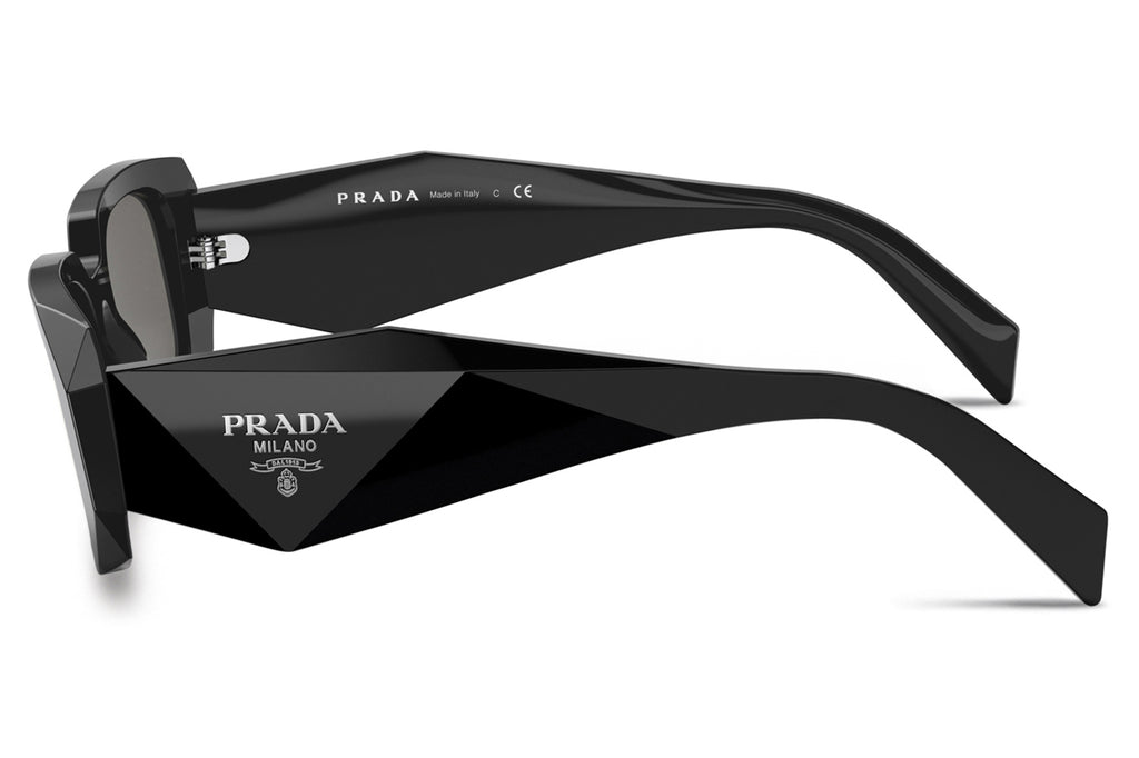 Prada - PR 17WS Sunglasses Black with Light Grey Mirror Silver Lenses (1AB2B0)
