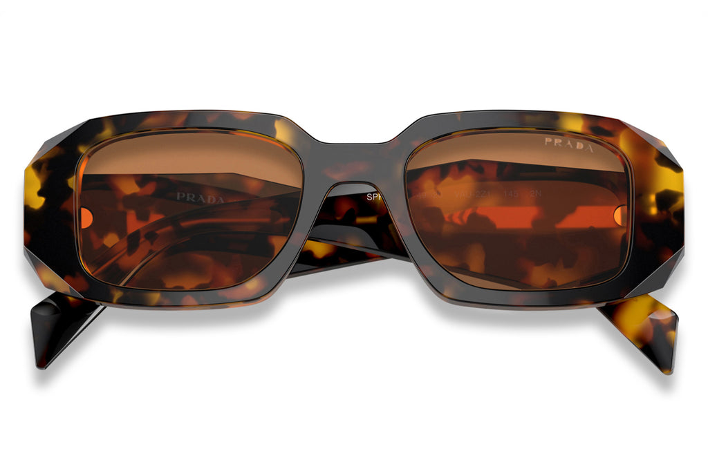 Prada - PR 17WS Sunglasses Honey Tortoise with Dark Brown Lenses (VAU2Z1)