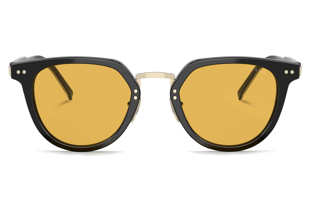 Prada - PR 17YS Sunglasses Black with Yellow Orange Lenses (AAV07M)