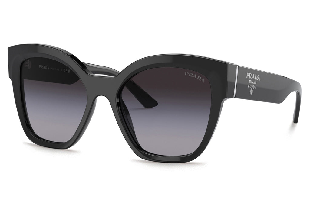 Prada - PR 17ZSF (Low Bridge Fit) Sunglasses Black with Grey Gradient Lenses (1AB09S)