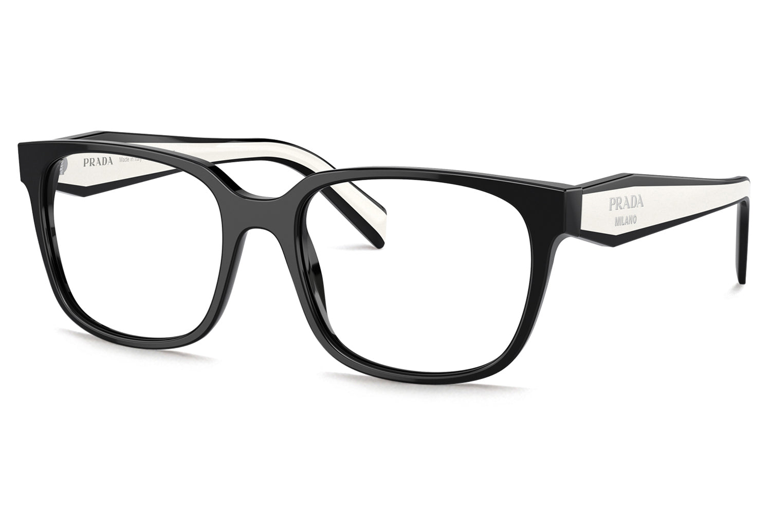 Prada® - PR 17ZVF (Low Bridge Fit) | Square Acetate Optical