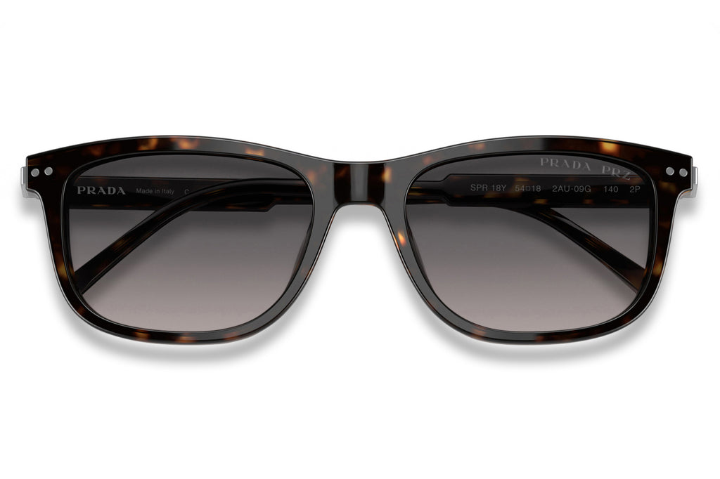 Prada - PR 18YS Sunglasses Havana with Grey Gradient Polar Lenses (2AU09G)