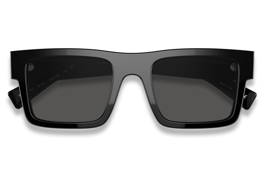 Prada - PR 19WSF (Low Bridge Fit) Sunglasses Black with Dark Grey Lenses (1AB5S0)