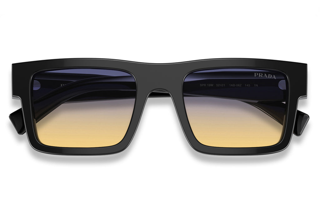 Prada - PR 19WS Sunglasses Black with Yellow/Dark Blue Lenses (1AB06Z)