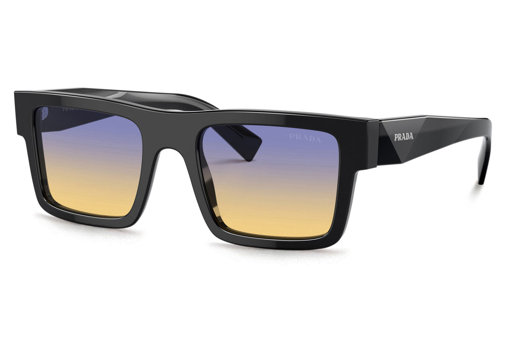 Prada - PR 19WS Sunglasses Black with Yellow/Dark Blue Lenses (1AB06Z)