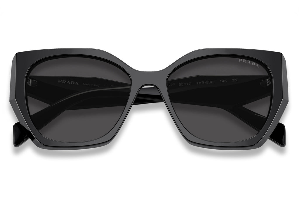 Prada - PR 19ZSF (Low Bridge Fit) Sunglasses Black with Dark Grey Lenses (1AB5S0)