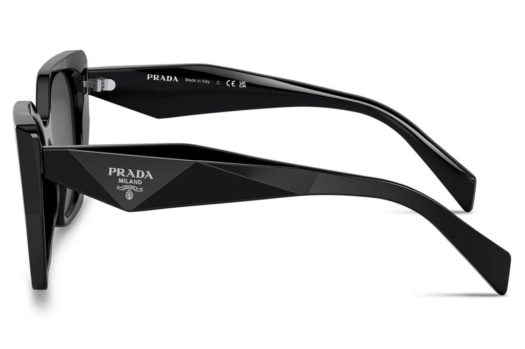 Prada - PR 19ZSF (Low Bridge Fit) Sunglasses Black with Dark Grey Lenses (1AB5S0)