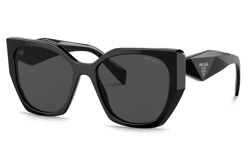 Prada - PR 19ZSF (Low Bridge Fit) Sunglasses Black with Dark Grey Lenses (1AB5S0)