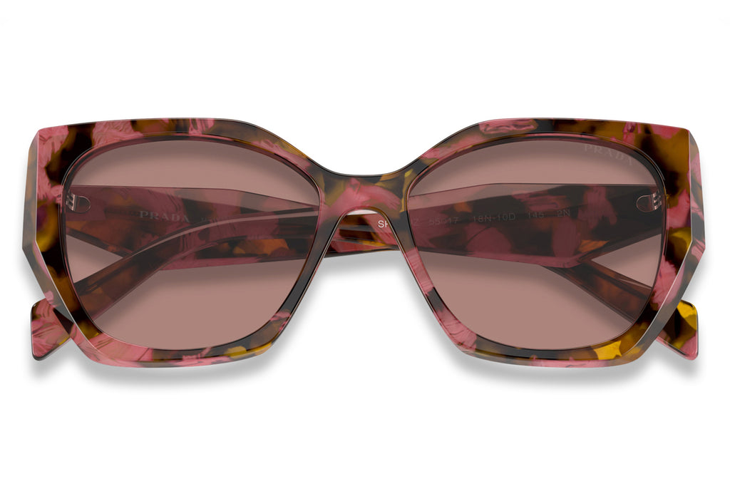Prada - PR 19ZS Sunglasses Tortoise Cognac Begonia with Light Brown Lenses (18N10D)