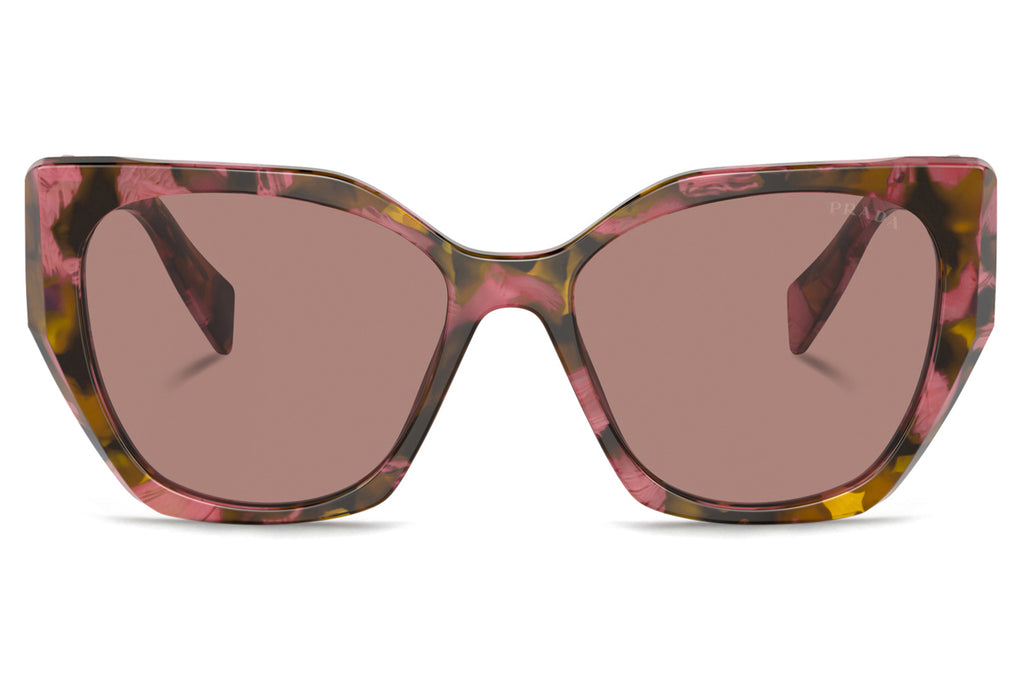 Prada - PR 19ZS Sunglasses Tortoise Cognac Begonia with Light Brown Lenses (18N10D)