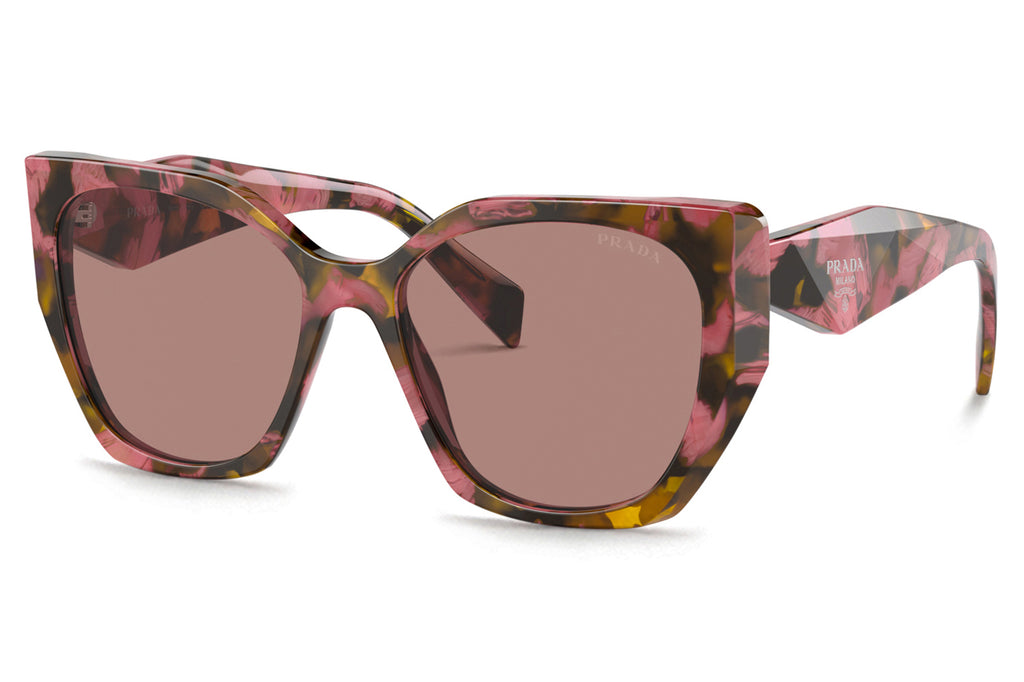 Prada - PR 19ZS Sunglasses Tortoise Cognac Begonia with Light Brown Lenses (18N10D)