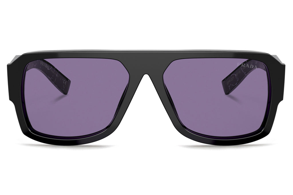 Prada - PR 22YS Sunglasses Black with Violet Mirror Internal Silver Lenses (1AB05Q)