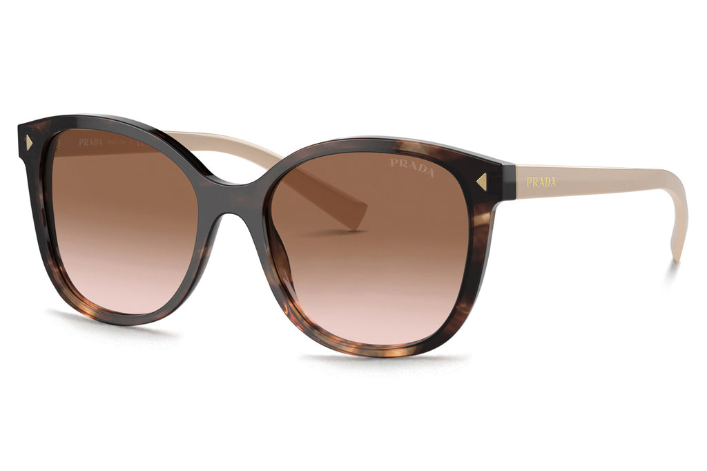 Prada - PR 22ZSF (Low Bridge Fit) Sunglasses Caramel Tortoise with Brown Gradient Lenses (07R0A6)