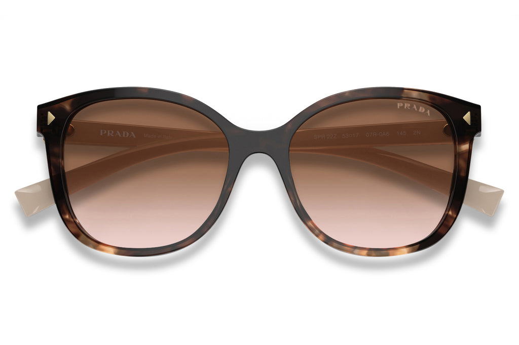 Prada - PR 22ZS Sunglasses Caramel Tortoise with Brown Gradient Lenses (07R0A6)
