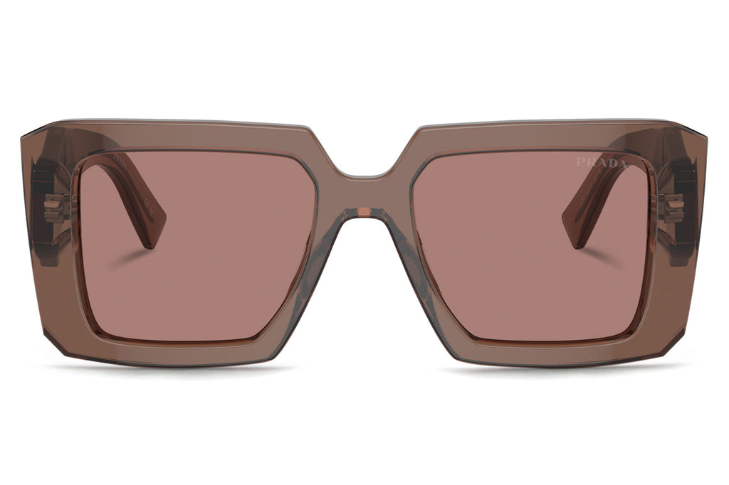 Prada - PR 23YSF (Low Bridge Fit) Sunglasses Transparent Brown with Light Brown Lenses (17O60B)