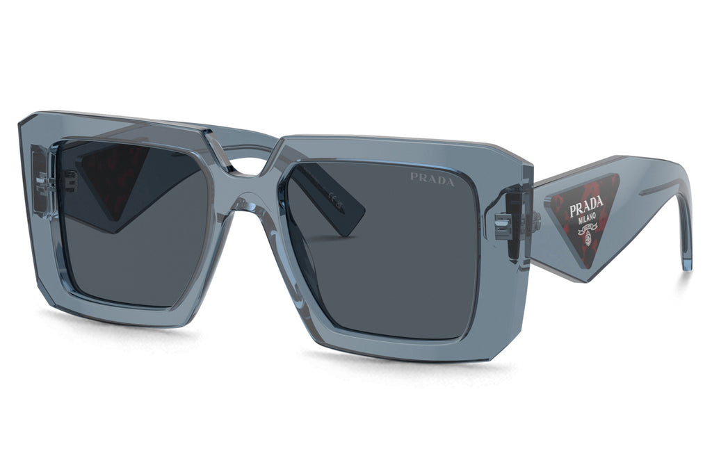 Prada - PR 23YSF (Low Bridge Fit) Sunglasses Transparent Graphite with Dark Grey Lenses (19O70B)