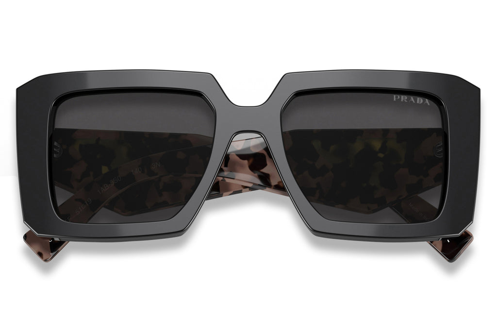 Prada - PR 23YSF (Low Bridge Fit) Sunglasses Black with Dark Grey Lenses (1AB5S0)