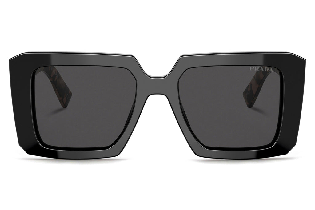 Prada - PR 23YSF (Low Bridge Fit) Sunglasses Black with Dark Grey Lenses (1AB5S0)