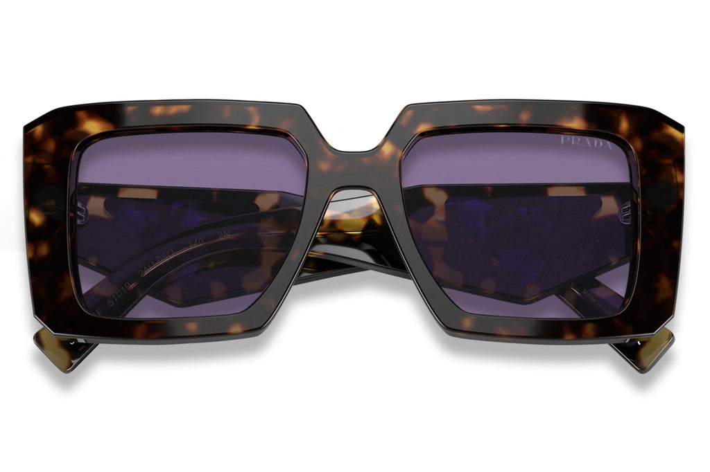 Prada - PR 23YSF (Low Bridge Fit) Sunglasses Tortoise with Violet Mirror Lenses (2AU05Q)