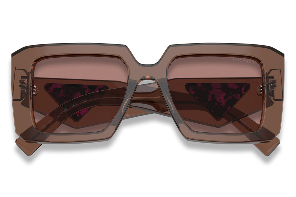 Prada - PR 23YS Sunglasses Transparent Brown with Light Brown Lenses (17O60B)