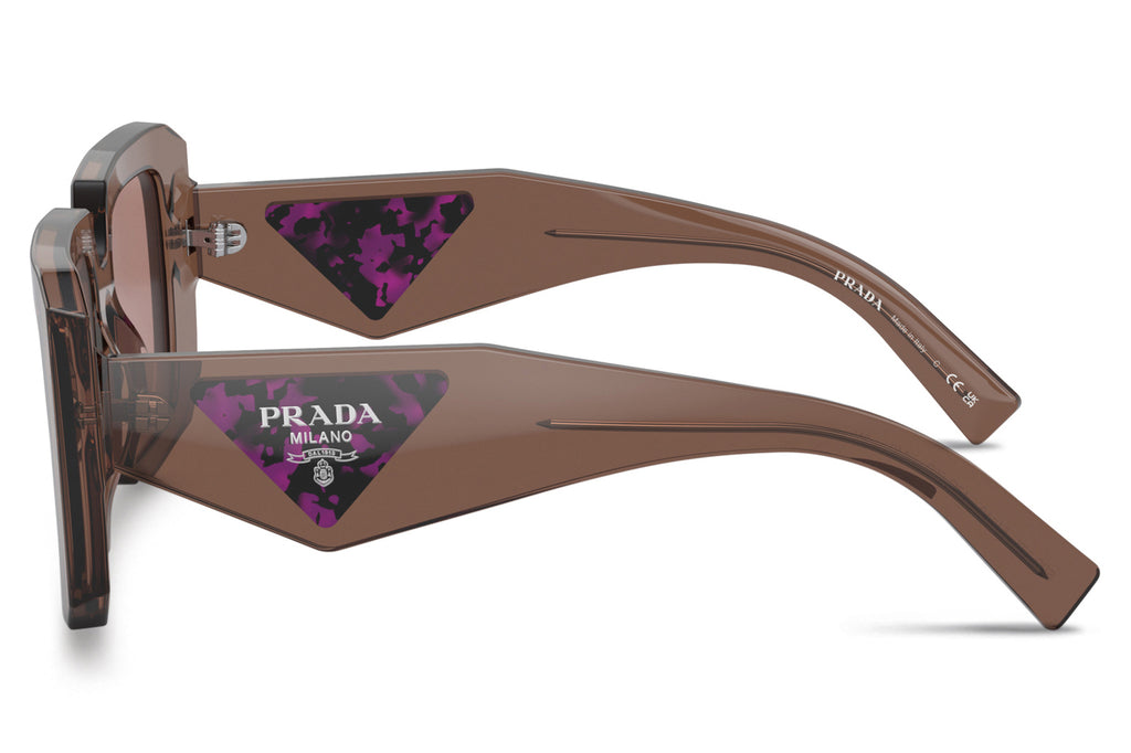 Prada - PR 23YS Sunglasses Transparent Brown with Light Brown Lenses (17O60B)