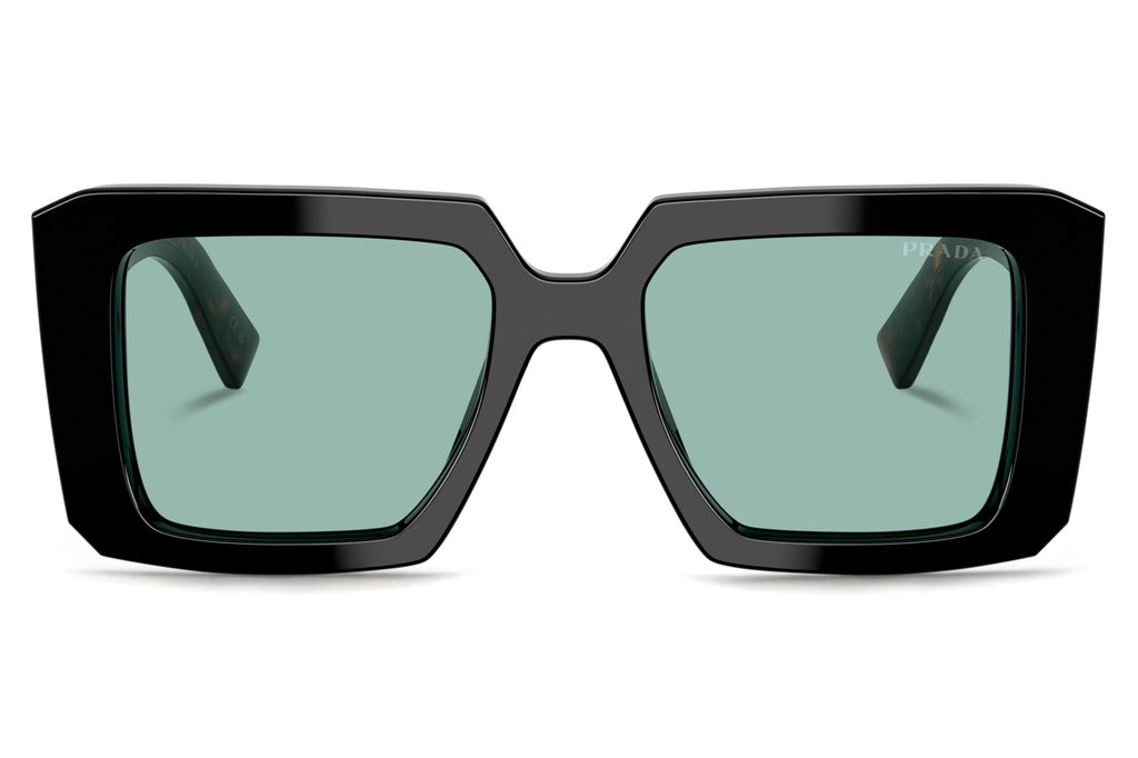 Prada - PR 23YS Sunglasses Black  with Petrol Green Lenses (26B40K)