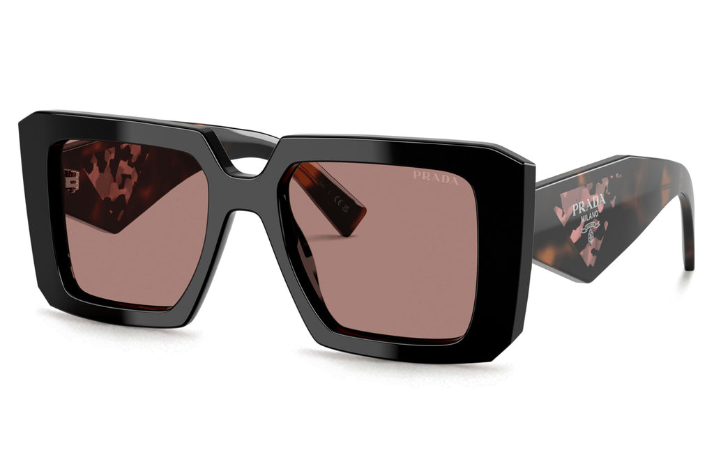 Prada - PR 23YS Sunglasses Black with Light Brown Lenses (27B60B)