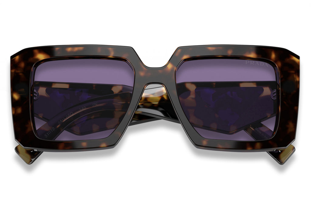 Prada - PR 23YS Sunglasses Tortoise with Violet Mirror Lenses (2AU05Q)