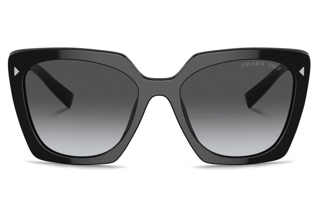 Prada - PR 23ZSF Sunglasses Black with Grey Gradient Polar Lenses (1AB5W1)