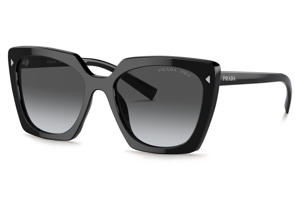 Prada - PR 23ZSF Sunglasses Black with Grey Gradient Polar Lenses (1AB5W1)