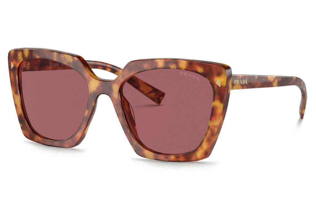 Prada - PR 23ZSF Sunglasses Light Tortoise with Dark Violet Lenses (4BW08S)