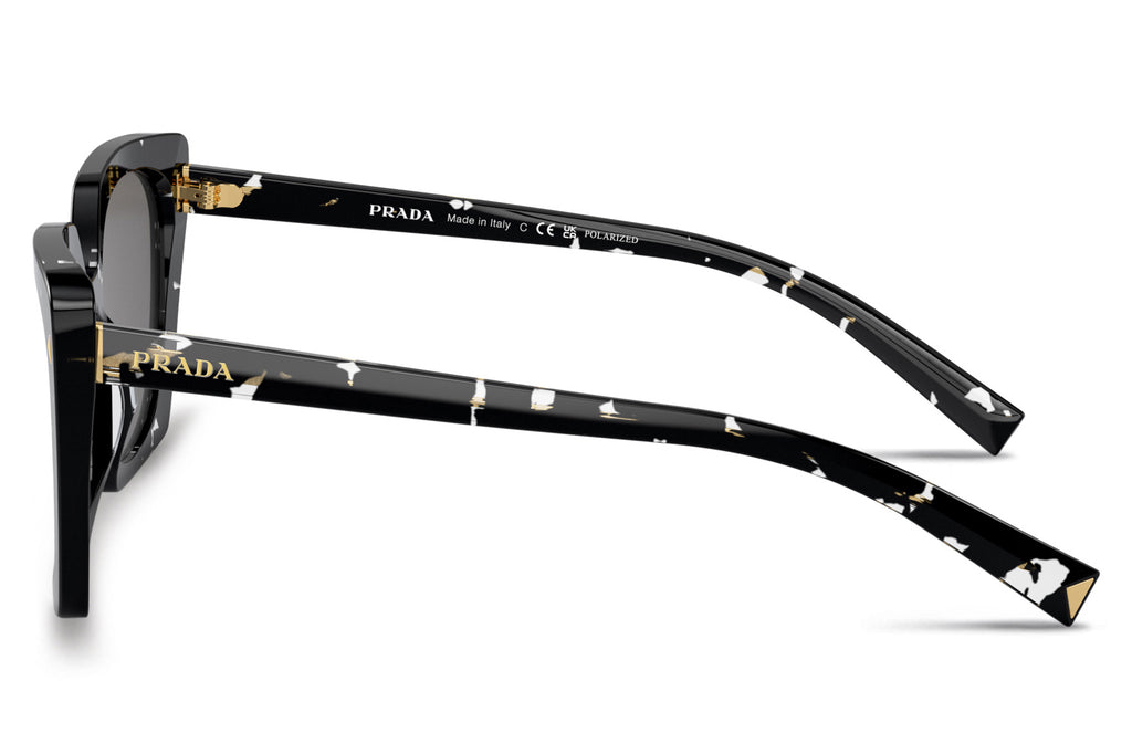 Prada - PR 23ZS Sunglasses Black Crystal Tortoise with Dark Grey Polar Lenses (15S5Z1)