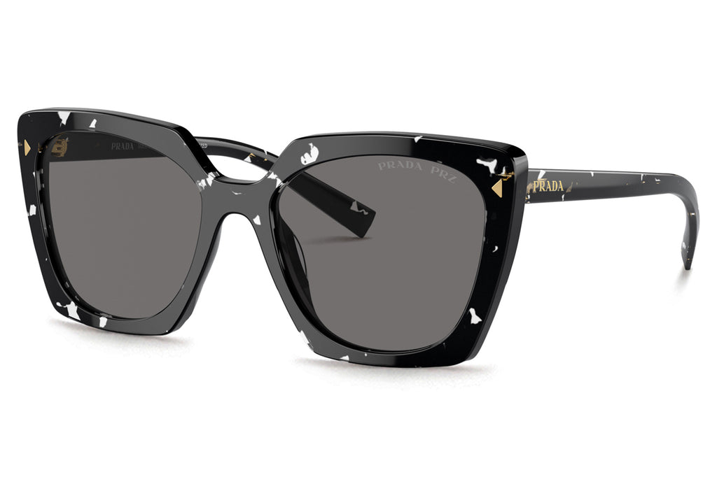 Prada - PR 23ZS Sunglasses Black Crystal Tortoise with Dark Grey Polar Lenses (15S5Z1)