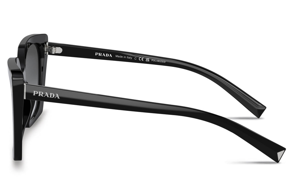 Prada - PR 23ZS Sunglasses Black with Grey Gradient Polar Lenses (1AB5W1)