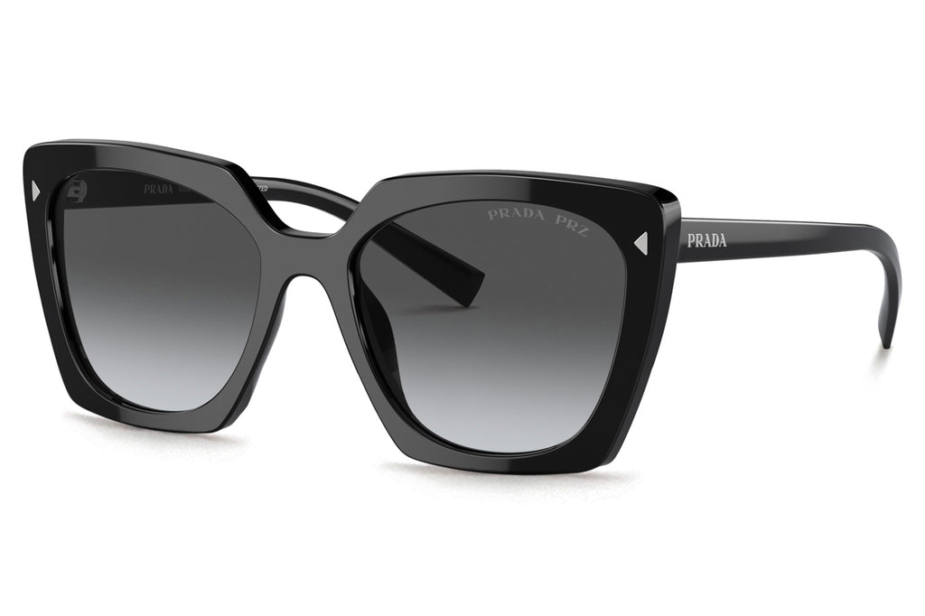 Prada - PR 23ZS Sunglasses Black with Grey Gradient Polar Lenses (1AB5W1)