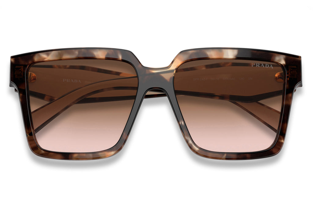 Prada - PR 24ZSF Sunglasses Caramel Tortoise with Brown Gradient Lenses (07R0A6)