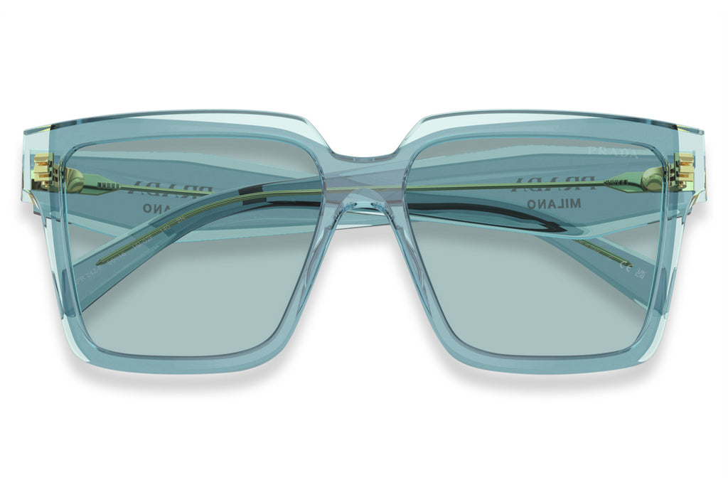 Prada - PR 24ZSF Sunglasses Peacock/Sky with Blue Lenses (15I02F)